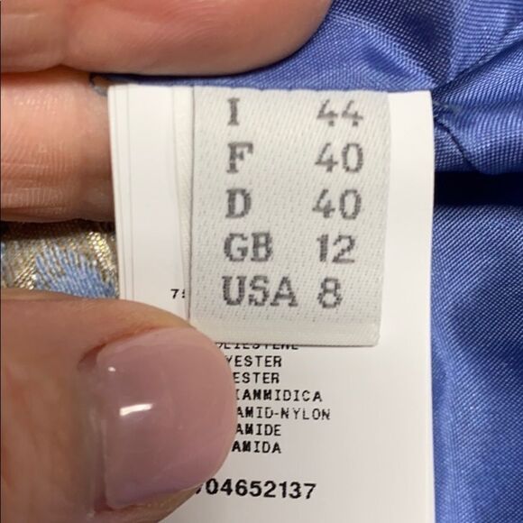 Philosophy Sheath Floral Tank Dress Tan/Blue Size 8 - Picture 8 of 10